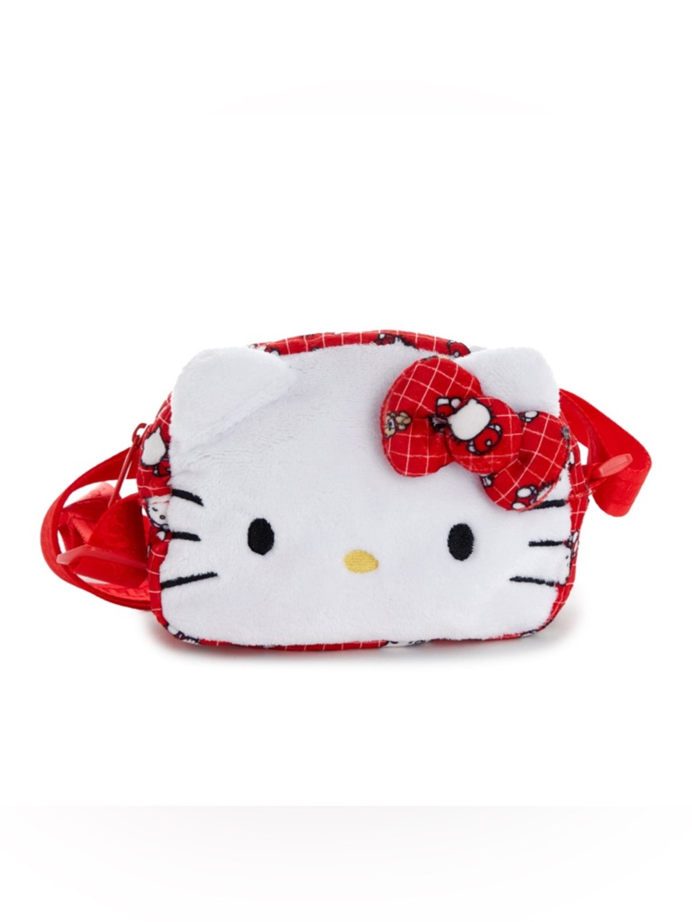 😻Hello Kitty😻 Red and White Plush Crossbody for Kids